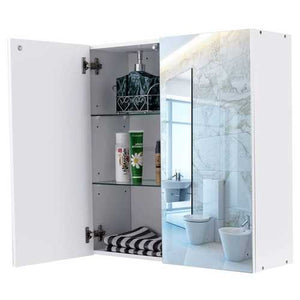 Modern 24-inch Wall Mounted Bathroom Medicine Cabinet with Mirror