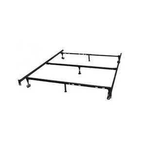 Heavy Duty 7-Leg Metal Bed Frame / Adjust to fit Twin, Full, & Queen