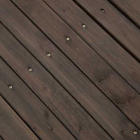 Image of Dark Brown Stain Fir Wood 4-Ft Garden Bridge with Handrails