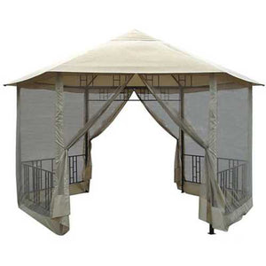 14Ft x 14Ft Hexagon Gazebo with Canopy and Insect Screen