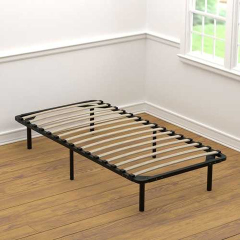 Image of Twin XL Metal Platform Bed Frame with Wood Slats