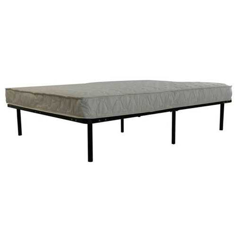 Image of Queen size Metal Platform Bed Frame with Birch Wood Slats