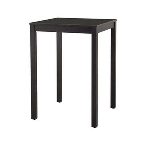 Image of Counter Height Pub Bar Dining Table in Black Wood Finish