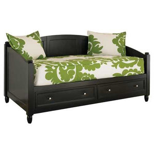 Twin size Black Wood Contemporary Daybed with Storage Drawers