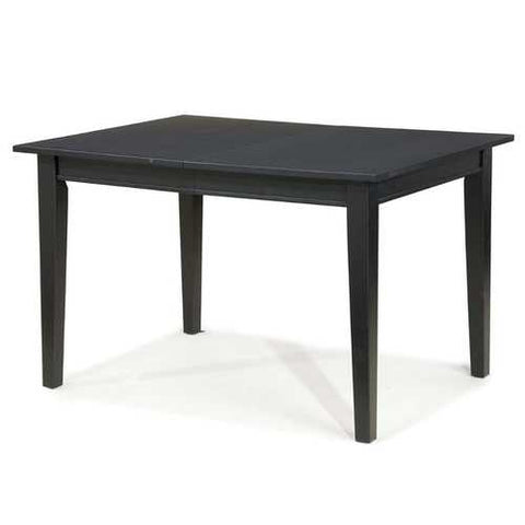 Image of Space Saving Expandable Dining Table 48-66-inch in Ebony Black Wood Finish