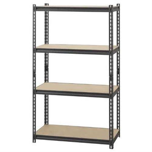 Heavy Duty 4-Shelf Black Storage Rack Shelving Unit with 575-lb Shelf Weight Capacity