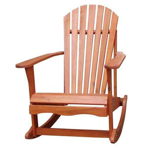 Solid Wood Adirondack Style Porch Rocker Rocking Chair