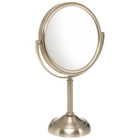 Image of Small Round Table Top Vanity Mirror - 10X Magnification