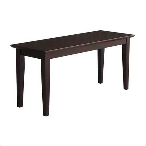 Image of Solid Wood Entryway Accent Bench in Java Brown Finish