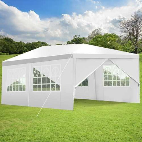 Image of 10ft x 10ft Heavy Duty Party Wedding Canopy Tent Gazebo White