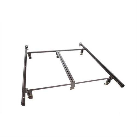 Image of King size Heavy Duty Metal Bed Frame with Double Rail Center Support