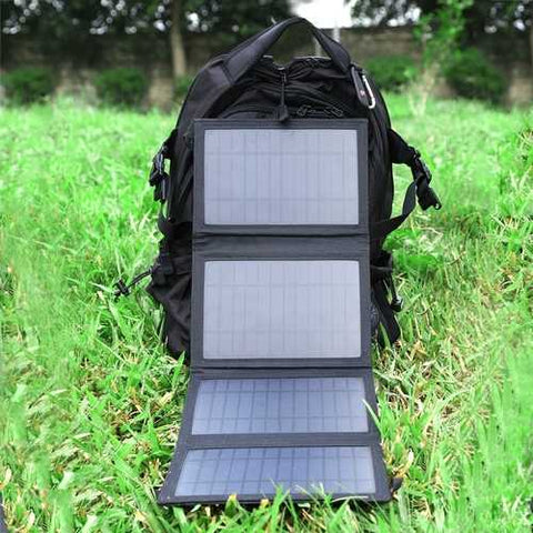 Image of 14-Watt Folding Solar Panel Backup 5V USB Battery Charger