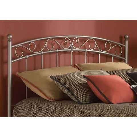 Image of King size Arched Metal Headboard with Cylindrical Posts