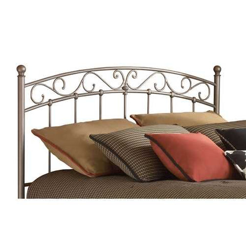 Image of King size Arched Metal Headboard with Cylindrical Posts