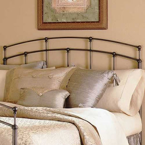 King size Arch Metal Headboard in Black Walnut Metallic Finish