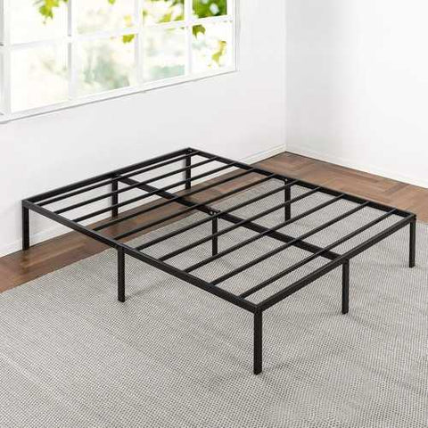 Image of King size Modern Black Metal Heavy Duty Platform Bed Frame