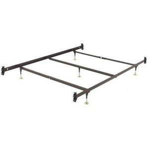 King size Metal Bed Frame with Hook-on Headboard Footboard Brackets