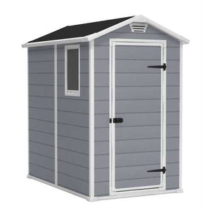 Ventilated Top Plastic Shed for Outdoor Lawn Garden Tool Storage