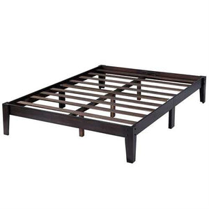 King size Solid Wood Platform Bed Frame in Black Finish