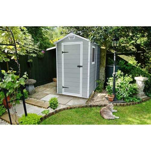 Outdoor 6-ft x 8-ft Storage Shed in Steel Reinforced Polypropylene