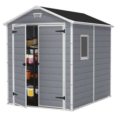 Image of Outdoor 6-ft x 8-ft Storage Shed in Steel Reinforced Polypropylene