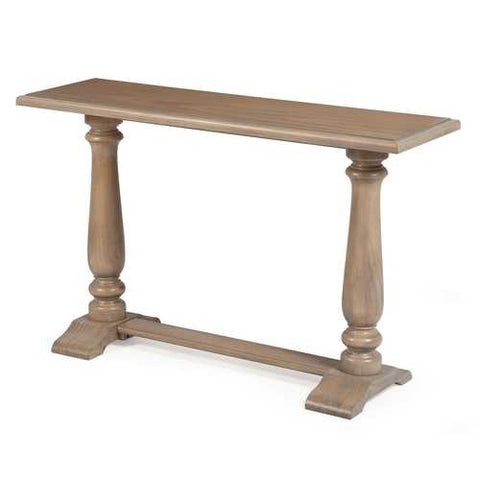 Image of Driftwood Contemporary Classic Console Sofa Table with Pedestal Legs