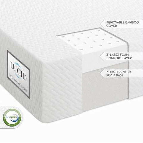 Image of Queen-size 10-inch Thick Latex Foam Mattress - 25-Year Warranty