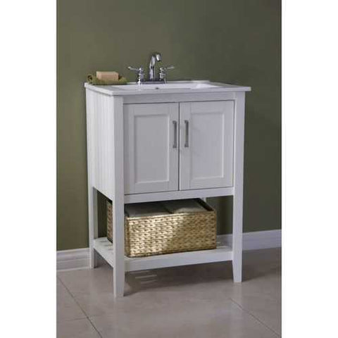 Image of 23-inch Bathroom Vanity Set with White Porcelain Top