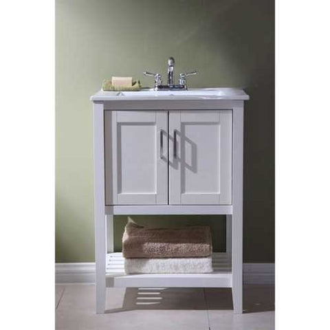 Image of 23-inch Bathroom Vanity Set with White Porcelain Top