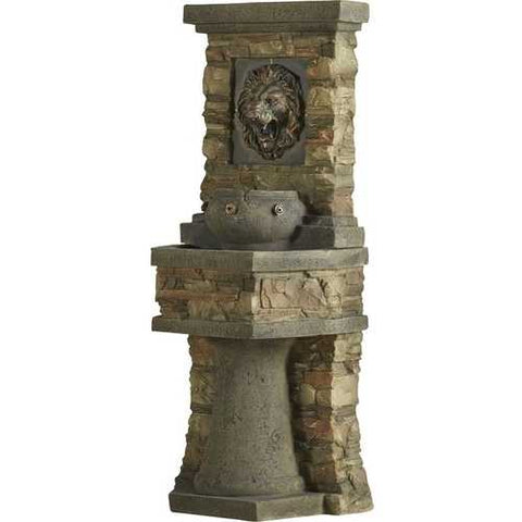 Image of Indoor / Outdoor Water Fountain with Bronze Hued Lion Head