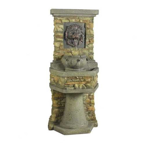 Image of Indoor / Outdoor Water Fountain with Bronze Hued Lion Head