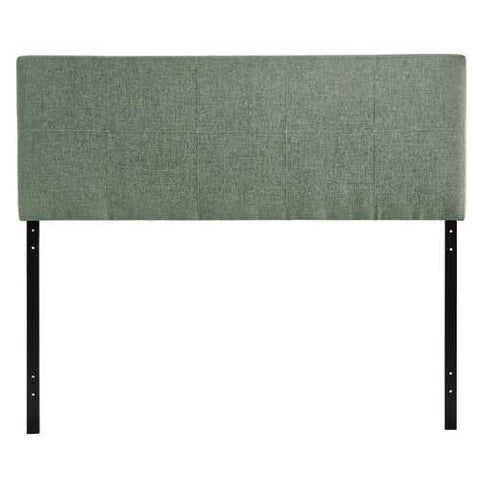 Image of Queen size Padded Textured Fabric Upholstered Headboard in Beige