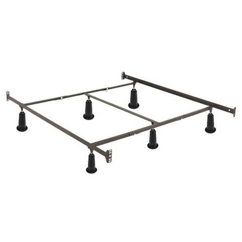 Image of California King High Rise Metal Bed Frame w/ Headboard & Footboard Brackets