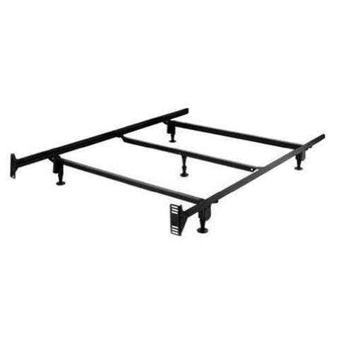 Image of Full size Sturdy Metal Bed Frame with Headboard Brackets