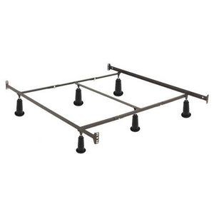 King size High Rise Metal Bed Frame with Headboard & Footboard Brackets