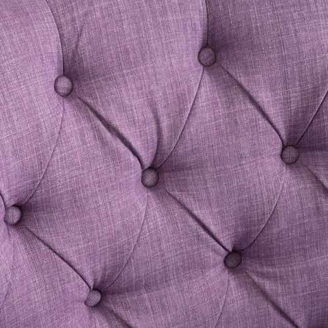 Image of Light Purple Mid-Century Tufted Upholstered 100% Linen Armchair