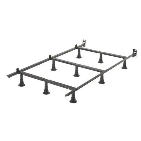 Image of Twin size 9-Leg Metal Bed Frame with Headboard Brackets