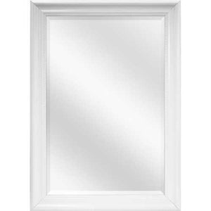 Large Rectangular Bathroom Wall Hanging Mirror with White Frame - 42 x 30 inch