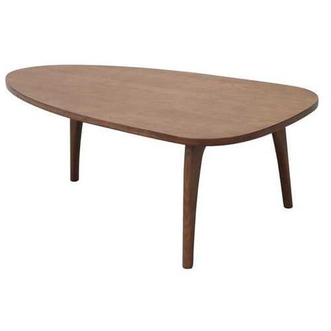 Image of Mid-Century Modern Living Room Triangular Wood Coffee Table