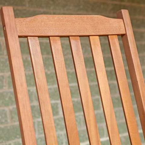 Image of Set of 2 - Indoor/Outdoor Patio Porch Natural Slat Rocking Chairs