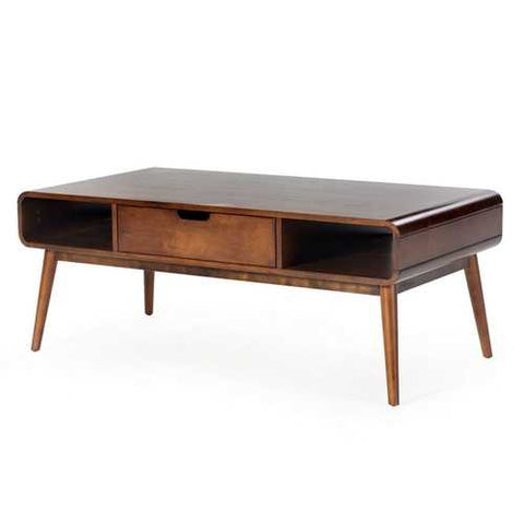 Image of Mid-Century Modern Classic Coffee Table in Walnut Wood Finish