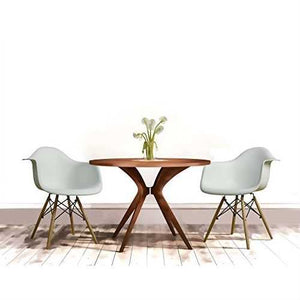 Modern Ergonomic Dining Chair with Arms in White