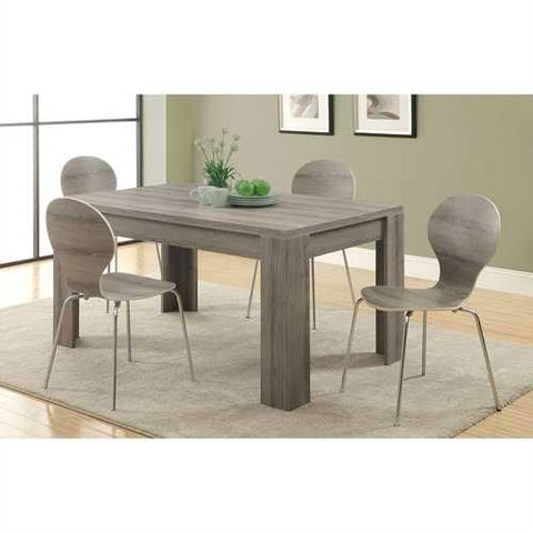 Image of Modern 60 x 36 inch Dark Taupe Rectangular Dining Table