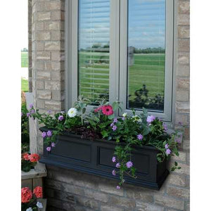 36-inch Window Box Planter in Black Polyethylene