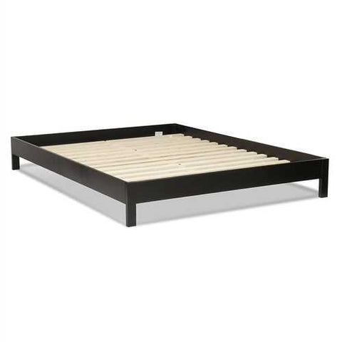 Image of Full size Modern Black Wood Platform Bed Frame