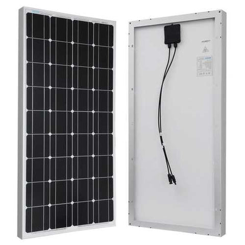 Image of 100-Watt Solar Panel Great for 12-Volt Battery Charging RV Camping Off-Grid