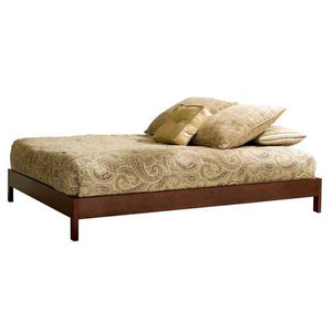 Queen size Japanese Style Platform Bed Frame in Mahogany Finish