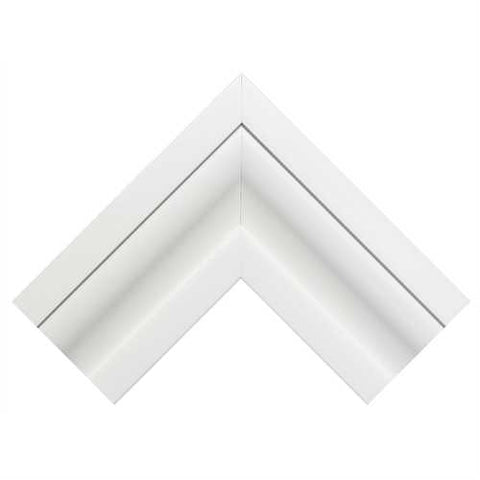 Image of Rectangular 32 x 26 inch Bathroom Wall Mirror with 1-inch Bevel and White Frame