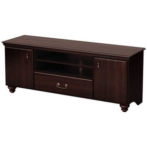 Traditional Style TV Stand in Dark Mahogany Finish - Fits TVs up to 60-inch