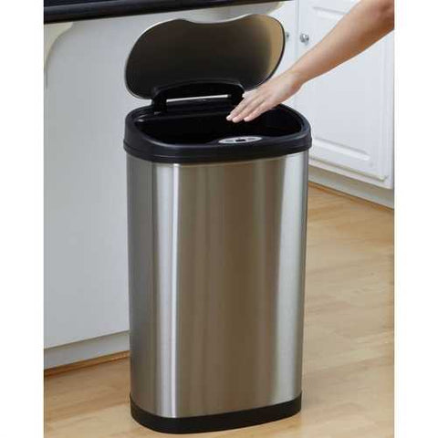 Image of Stainless Steel 13 Gallon Touchless Kitchen Trash Can